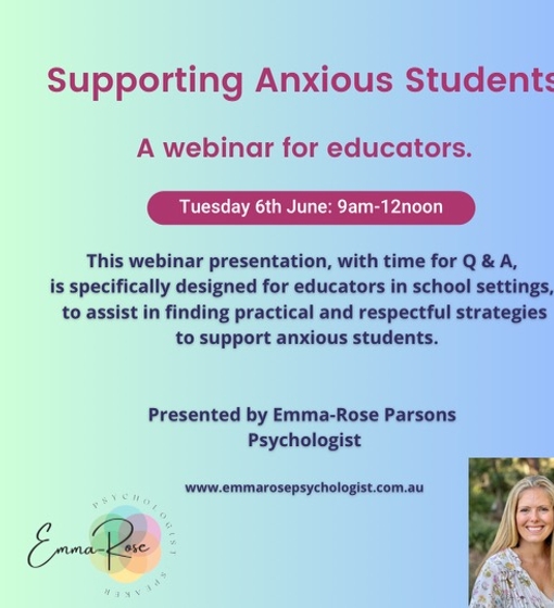 Webinar: Supporting Anxious Student...