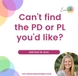 Looking for something else? More PD and PL is available, have a look here!